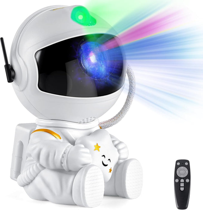 XHSY Astronaut Projector,Star Projector Galaxy Light,Night Light for Kids,Light Projector for Bedroom,Starry Nebula Ceiling LED Lamp,with Remote (White1)