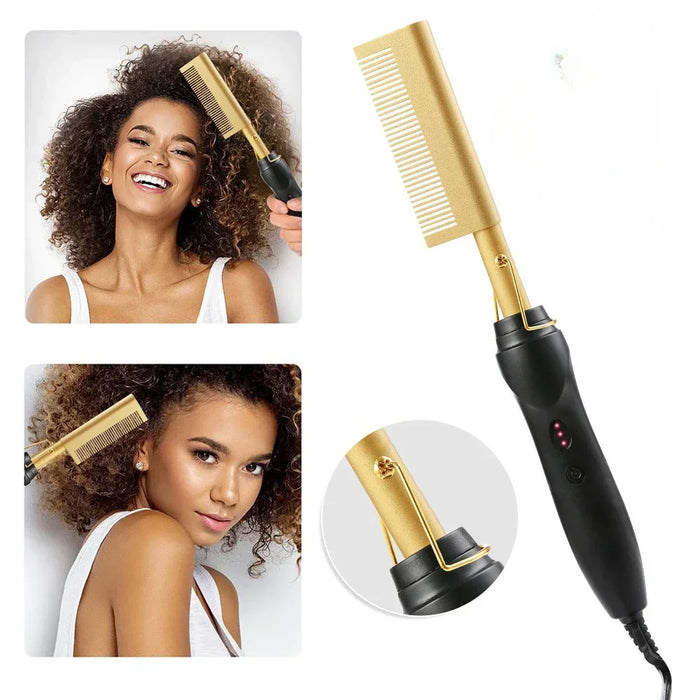 Hot Comb Hair Straightener Brush