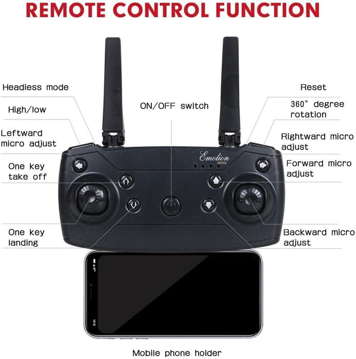 E88 Pro Drone with 4K Camera, WiFi FPV 1080P HD Dual Foldable RC Quadcopter Altitude Hold, Headless Mode, Visual Positioning, Auto Return Mobile App Control...