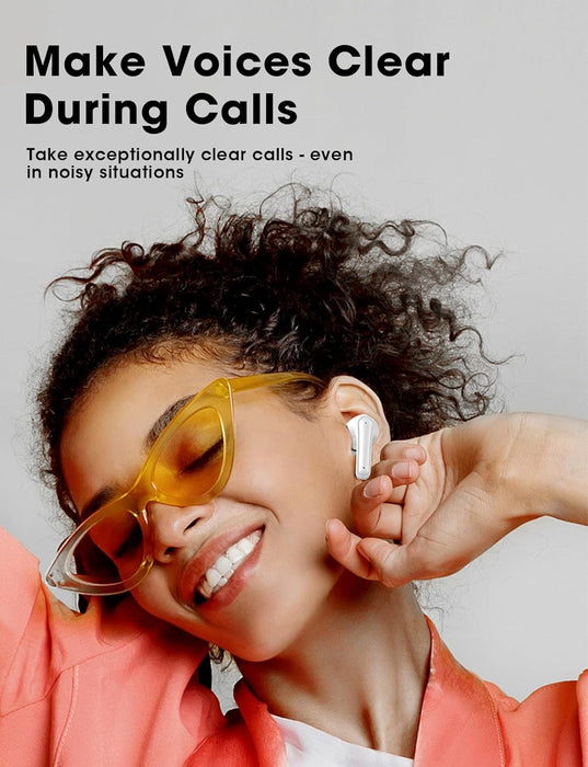 Wireless Earbuds, 2025 Ear Buds with Big Bass Stereo Sound, Lightweight Bluetooth Earbuds with 48 Hours Playtime, in-Ear Fit Earphones, IPX7, Hands-Free Calls with AI for iPhone, Android, Pad