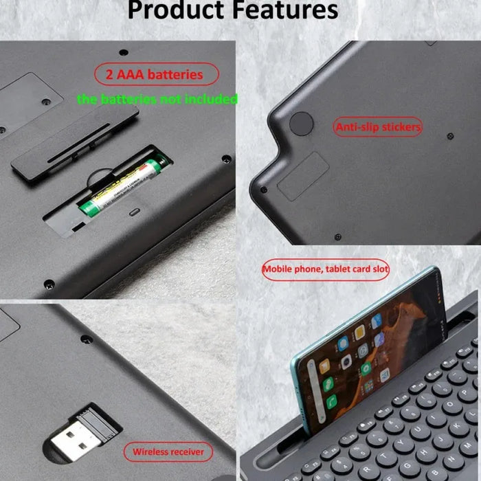 Bluetooth Keyboard 2.4G Wireless Keyboard