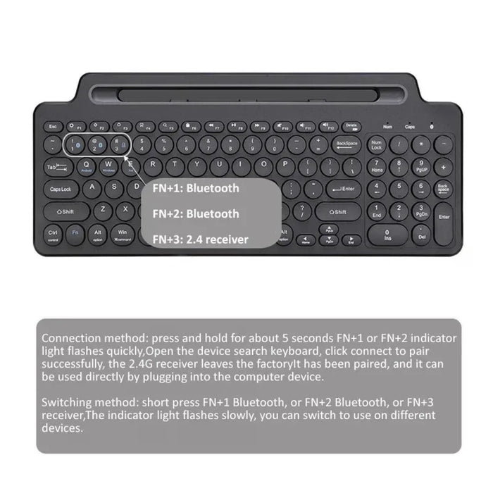 Bluetooth Keyboard 2.4G Wireless Keyboard