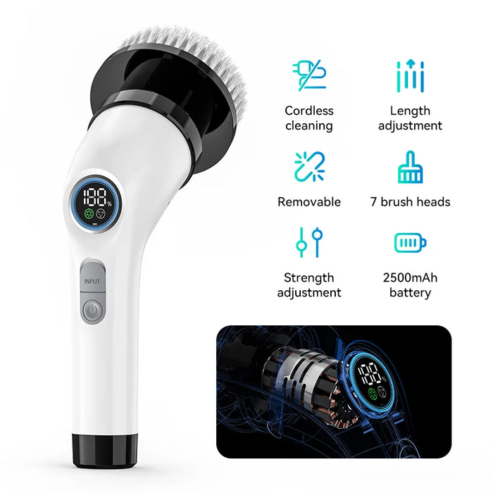 Electric Spin Scrubber Cordless Cleaning Brush
