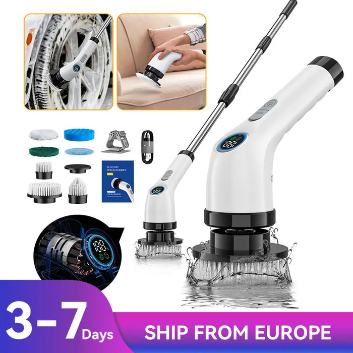 Electric Spin Scrubber Cordless Cleaning Brush