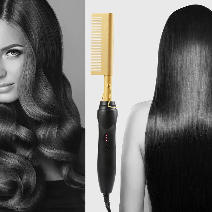 Hot Comb Hair Straightener Brush