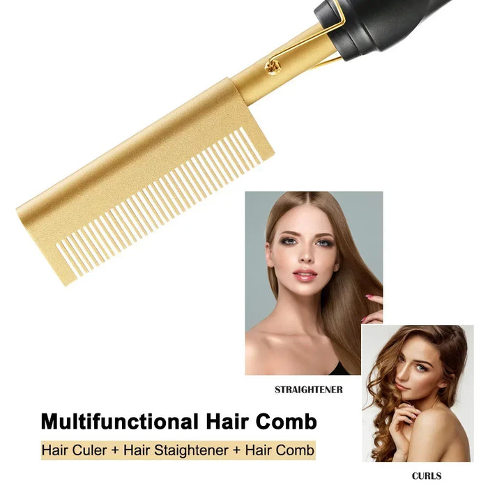 Hot Comb Hair Straightener Brush